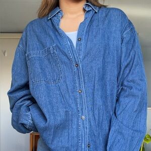 Faded Glory Classic Blue Denim Shirt